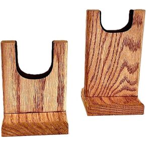 Wood Gun Stands, display stands for rifles, long guns, firearms, weapons and collectables. (Walnut)