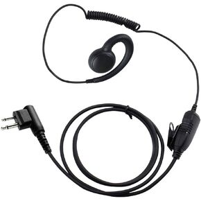 abcGoodefg 2 Pin Walkie Talkie Earpiece with Mic, Radio Ear Piece for Police Radios Law Enforcement Walkie Talkie Radio Compatible with Motorola CP200 CP200D CLS1110 (1Pack)