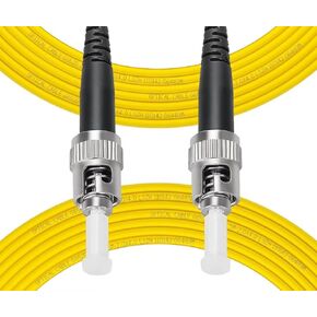 Fibergaga-2m(7ft) OS2 ST/UPC to ST/UPC Fiber Patch Cable Simplex Single Mode Fiber, Length Option: 0.5M(1.6ft)-30m(98ft) 9/125µm 2.0mm Cable Diameter Fiber Optic Cable, OS1/OS2 Compatible - 5 Pack