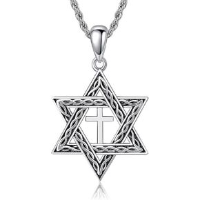 Saint Necklace 925 Sterling Silver St Religious Patron Amulet Medal Jewelry for Men Women