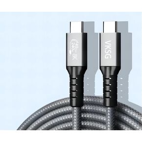 8K Ultra Clear Video Thunderbolt 4 Type-C Cable Certified USB4 Supports 240W Fast Charging 40Gbps Data Transfer Thunderbolt 3/4 Compatible(4.92FT)