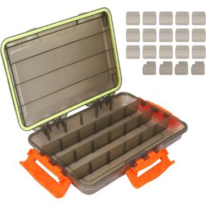 TRUSCEND Fishing Tackle Box Organizer and Storage, 3700 Waterproof Plastic Ice Fishing Lure Box, Bulk Saltwater Fishing Tackle Box Container for snacks with Adjustable Dividers, Fishing Gifts for Man