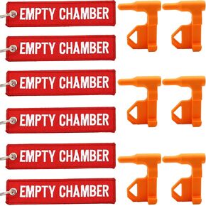 Chamber Safety Flag for Rifle Handguns Shotgun Pistol, 6 Chamber Safety Flags with 6 Bright Red Tags, Universal Compatibility