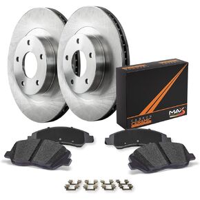 Max Advanced Brakes Elite XDS Front Cross-Drill & Slots Rotors with Elite Max Brake Pads KT052681