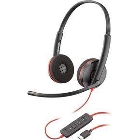 Poly Blackwire C3220 Stereo Headset, USB-C/A Black