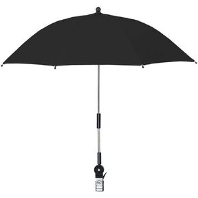 TSYFM Chair Umbrella with Universal Clamp, Adjustable Beach Umbrella with 27.1in bone Stroller, Universal Clamp On Beach Umbrella with Protection, Portable Sunshade Umbrella for Cam
