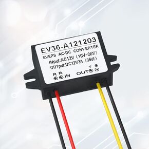Watris Veiyi Step Down Voltage Convertor, AC 10-28V to DC12V±0.25V Converter, Waterproof Buck Converter for Car/Waterproof Step Down Module(3A)