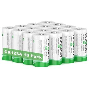 CR123A 3V Lithium Battery 16 Pack, 10 Years Shelf Life, 123 Batteries Lithium, 123A Lithium Batteries 3 Volt High Power, CR123 Battery, CR17345, CR17335, CR17345