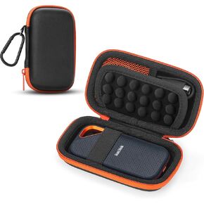 YINKE Case for SanDisk Extreme Pro/SanDisk Extreme Portable External SSD 500GB 1TB 2TB 4TB, Travel Hard Case Protective Cover Storage Bag