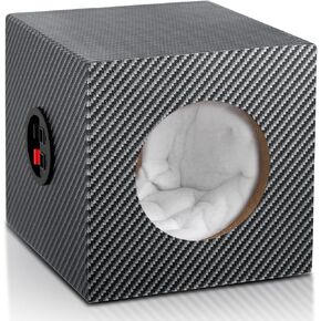 صندوق مضخم صوت مستدير مقاس 4 بوصات، حاوية مكبر صوت مربعة الشكل للسيارة، حاوية صوت للسيارة ذات اتصال صوتي أمريكي، حاوية صندوق فرعي مفرد مع وسادات قطنية ممتصة للصوت ومكبرات صوت in Kuwait