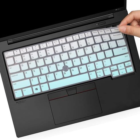 غطاء لوحة المفاتيح لجهاز Lenovo Thinkpad x1 Carbon Gen 11/10 14 بوصة، ThinkPad X1 Yoga Gen 8/7، ThinkPad T14 T14s Gen 4/3، ThinkPad L14 P14s Gen 4/3، Thinkpad E14 Gen 6/5 (لا يناسب T14 L14 P14s) الجنرال 2 1)-أسود in Saudi Arabia