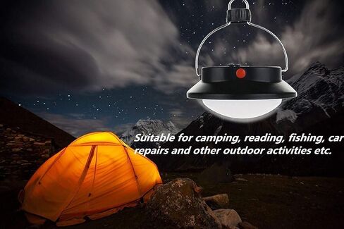 Surborder LED Portable Camping Tent Night Light, Camping Lantern with 3 Light Modes, Lamp for Outdoor Camping Hiking, Perfecr for Hurricane,Power Outages, Emergency in Saudi Arabia