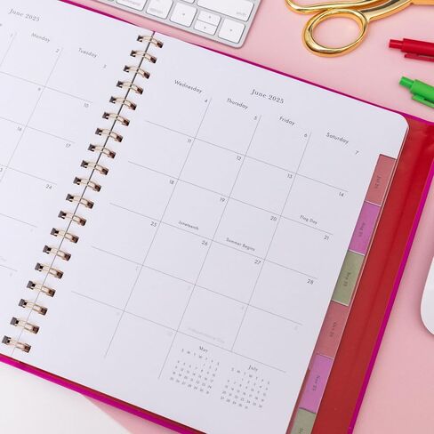 Kate Spade New York Medium 12 Month 2025 Planner Monthly and Weekly Spreads, Sticker Sheel, Note Pages, Pocket and Hardcover (Ladybug Dot) in Saudi Arabia
