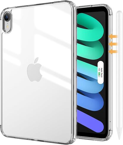 ProCase Clear Case for iPad Mini 7th(A17 Pro) 2024 / Mini 6th Generation 8.3" 2021, Slim Light Transparent Anti-Yellow Back Cover for iPad Mini 7 6 8.3 Inch -Clear in Saudi Arabia