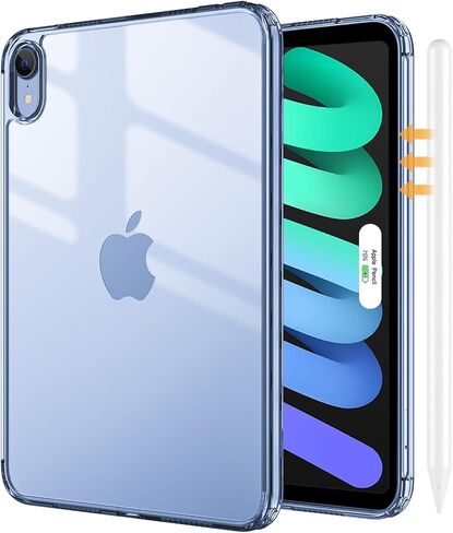 ProCase Clear Case for iPad Mini 7th(A17 Pro) 2024 / Mini 6th Generation 8.3" 2021, Slim Light Transparent Anti-Yellow Back Cover for iPad Mini 7 6 8.3 Inch -Clear in Saudi Arabia