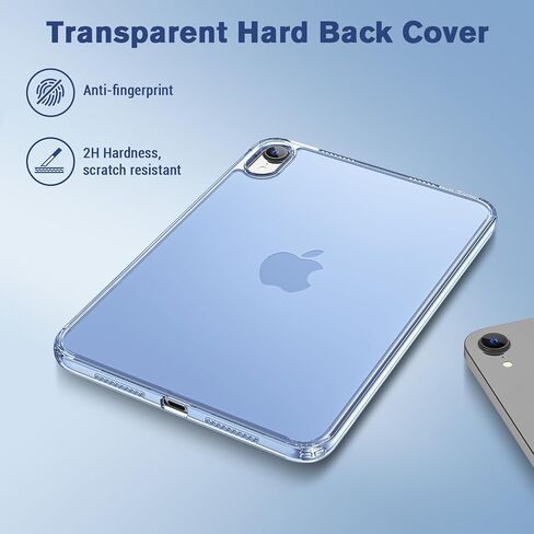 ProCase Clear Case for iPad Mini 7th(A17 Pro) 2024 / Mini 6th Generation 8.3" 2021, Slim Light Transparent Anti-Yellow Back Cover for iPad Mini 7 6 8.3 Inch -Clear in Saudi Arabia