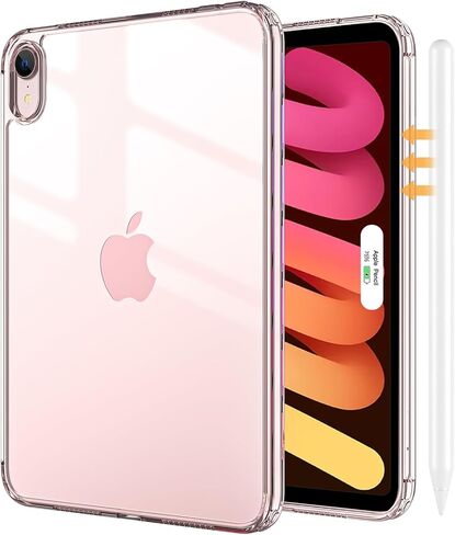 ProCase Clear Case for iPad Mini 7th(A17 Pro) 2024 / Mini 6th Generation 8.3" 2021, Slim Light Transparent Anti-Yellow Back Cover for iPad Mini 7 6 8.3 Inch -Clear in Saudi Arabia