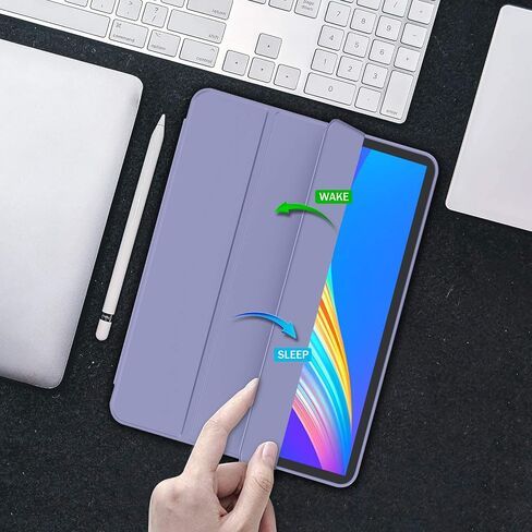 iMieet iPad Pro 12.9 Inch Case 2022/2021/2020/2018 (6th/5th/4th/3rd Gen) with Pencil Holder [Support iPad 2nd Pencil Charging/Pair],Trifold Stand Smart Case with Soft TPU Back,Auto Wake/Sleep(Black) in Kuwait