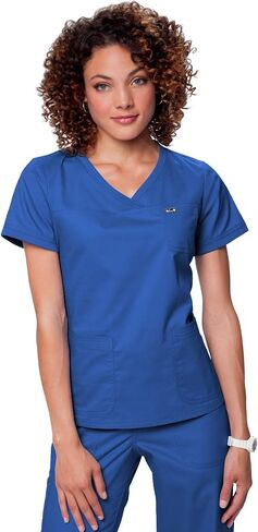 بلوزة نسائية من koi Classics 247 Nicole Scrub Top, أسود in Saudi Arabia