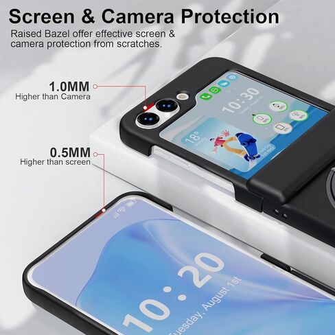 مصمم لهاتف Galaxy Z Flip 6، جراب مغناطيسي مع قطعتين من واقي الشاشة وحماية المفصلات ومسند [متوافق مع MagSafe] لهاتف Samsung Flip 6 غطاء حماية هاتف لهاتف Z Flip 6 - شفاف in Saudi Arabia