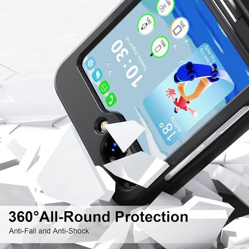 مصمم لهاتف Galaxy Z Flip 6، جراب مغناطيسي مع قطعتين من واقي الشاشة وحماية المفصلات ومسند [متوافق مع MagSafe] لهاتف Samsung Flip 6 غطاء حماية هاتف لهاتف Z Flip 6 - شفاف in Saudi Arabia