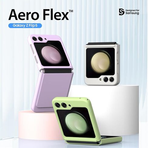 araree Aero Flex for Galaxy Z Flip 5 Case with Hinge Protection, Slim Protective Cover (PC) with Hinge Protector (TPU), Compatible with Galaxy Z Flip 5 5G (Black, Z Flip 5) in Kuwait