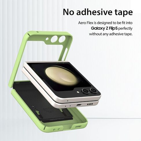 araree Aero Flex for Galaxy Z Flip 5 Case with Hinge Protection, Slim Protective Cover (PC) with Hinge Protector (TPU), Compatible with Galaxy Z Flip 5 5G (Black, Z Flip 5) in Kuwait