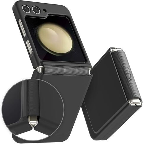 araree Aero Flex for Galaxy Z Flip 5 Case with Hinge Protection, Slim Protective Cover (PC) with Hinge Protector (TPU), Compatible with Galaxy Z Flip 5 5G (Black, Z Flip 5) in Kuwait