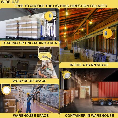 Vergo Industrial 30 Watt Loading Dock Light - IP65 Waterproof 3500 Lumens LED Dock Light with 180 Degree Rotatable Lamp Head, Ideal for Indoor & Outdoor Security, Containers, Warehouses (1 Pack) in Saudi Arabia