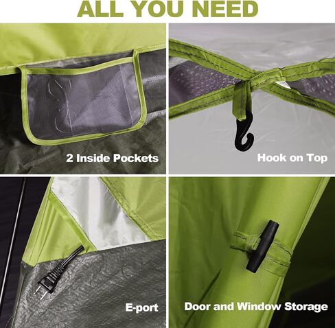 2/4-Person Family Dome Tent with Removable Rain-Fly, Easy Set Up Portable Camping Tent for Backpacking Hiking Backyard Outdoor, Green/Blue/2-person/4-person in Saudi Arabia
