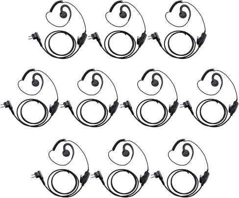 abcGoodefg 2 Pin Walkie Talkie Earpiece with Mic, Radio Ear Piece for Police Radios Law Enforcement Walkie Talkie Radio Compatible with Motorola CP200 CP200D CLS1110 (1Pack) in Saudi Arabia