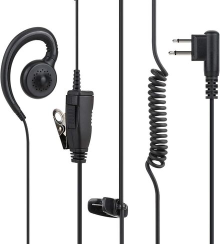 abcGoodefg 2 Pin Walkie Talkie Earpiece with Mic, Radio Ear Piece for Police Radios Law Enforcement Walkie Talkie Radio Compatible with Motorola CP200 CP200D CLS1110 (1Pack) in Saudi Arabia