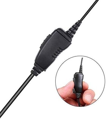 abcGoodefg 2 Pin Walkie Talkie Earpiece with Mic, Radio Ear Piece for Police Radios Law Enforcement Walkie Talkie Radio Compatible with Motorola CP200 CP200D CLS1110 (1Pack) in Saudi Arabia