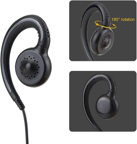 abcGoodefg 2 Pin Walkie Talkie Earpiece with Mic, Radio Ear Piece for Police Radios Law Enforcement Walkie Talkie Radio Compatible with Motorola CP200 CP200D CLS1110 (1Pack) in Saudi Arabia