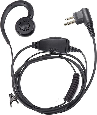 abcGoodefg 2 Pin Walkie Talkie Earpiece with Mic, Radio Ear Piece for Police Radios Law Enforcement Walkie Talkie Radio Compatible with Motorola CP200 CP200D CLS1110 (1Pack) in Saudi Arabia