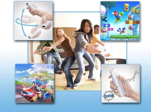 وحدة تحكم عن بعد NC Wii ووحدة تحكم Nunchaku، تستخدم لوحدة تحكم Nintendo Wii وWii U، مع حافظة من السيليكون وحزام المعصم. (وردي + أزرق) in Kuwait
