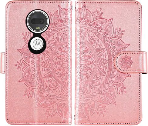Asuwish Phone Case for Moto G7/G7+/Revvlry Plus Wallet Cell Cover with Screen Protector Lanyard Wrist Strap Mandala Flower Card Holder Motorola G7Plus Moto7 XT1962-1 G 7 7G Tmobile Revvlry+ Purple in Kuwait