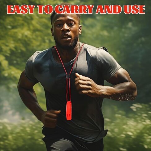 Mozeat Lens 6 Pcs Emergency Safety Whistles Survival Whistles with Adjustable Reflective Lanyard Marine Whistle Loud Plastic Whistle for Hiking Camping Boating Survival Rescue Signaling in Saudi Arabia