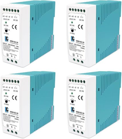 DIn Rail DC 24V Switching Power Supply MDR 60W Rail Type(Input:100-240VAC,Output:24VDC,50/60HZ) Power Supply Switch Switching Converter (24V 2.5A) in Kuwait