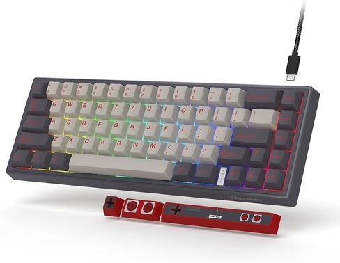 Womier 60% Gaming Keyboard Pink, QMK/VIA Creamy Mechanical Keyboard Topographic, Hot Swappable Gasket Mount RGB Wired Key Board & Translucent Keycaps(VK66 PRO) in Kuwait