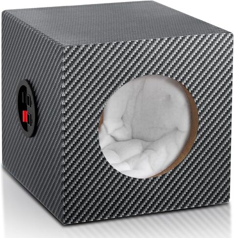 صندوق مضخم صوت مستدير مقاس 4 بوصات، حاوية مكبر صوت مربعة الشكل للسيارة، حاوية صوت للسيارة ذات اتصال صوتي أمريكي، حاوية صندوق فرعي مفرد مع وسادات قطنية ممتصة للصوت ومكبرات صوت in Kuwait