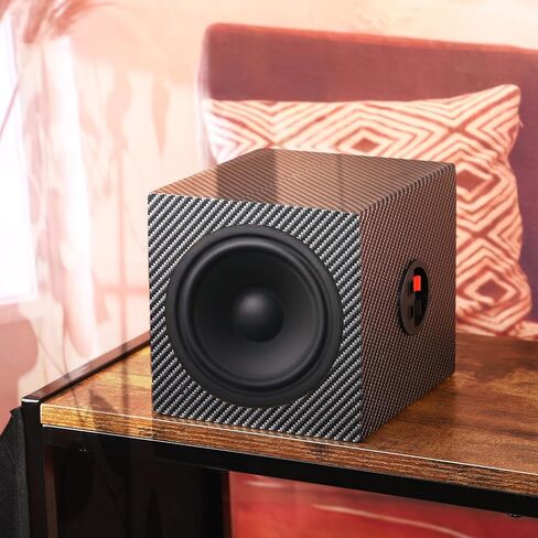 صندوق مضخم صوت مستدير مقاس 4 بوصات، حاوية مكبر صوت مربعة الشكل للسيارة، حاوية صوت للسيارة ذات اتصال صوتي أمريكي، حاوية صندوق فرعي مفرد مع وسادات قطنية ممتصة للصوت ومكبرات صوت in Kuwait