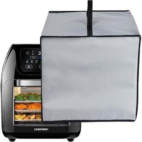 Air Fryer Cover Heavy Duty Heat-resistant Waterproof Dust Protective Air Fryer Oven Cover Case Compatible with CHEFMAN Multifunctional Digital Air Fryer 10L Family Size (Black)