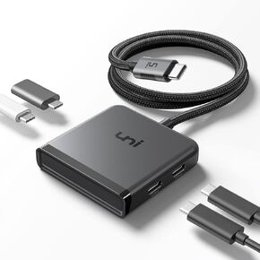 uni USB C to USB C Hub 10Gbps, 4 USB-C 3.2 Ports USB C Splitter for Laptop, High Speed USB-C Multiport Adapter for MacBook Pro, iMac, iPad Pro, iPhone 15/15 Pro, Galaxy S23, and More