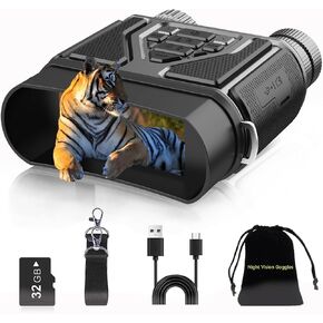 Night Vision Goggles Night Vision Binoculars for Adults,Digital Infrared Night Vision with 3'' HD Screen for Hunting Observing, Christmas Birthday Gifts for Men Husband Dad Him