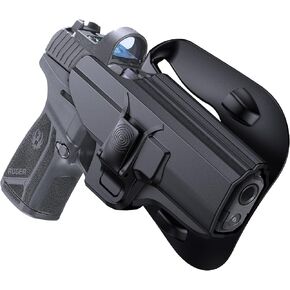 OWB Holster for Ruger Security 9mm, Right-Handed Paddle Belt Gun Holster for Ruger Security-9mm Compact/Pro/Standard Without Red Laser, 60° Adjustable Open Carry Pistol Holsters with Quick Release