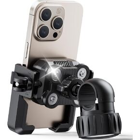Bike Phone Holder, [Camera Friendly] [Military Anti-Shake] Motorcycle Phone Mount, [1s Lock] Bicycle Phone Holder Handlebar Phone Mount for Scooter Bike Accessory for iPhone/Samsung/All Phones 4.7-7"