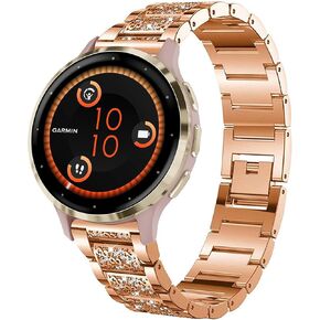 Compatible for Garmin Venu 3S Band, Lamshaw 18mm Quick Release Jewelry Diamond Straps Compatible for Garmin Venu 3S 41mm / Venu 2S / Forerunner 265S / Forerunner 255S / 255S Music / Rey / Vivomove 3S / Captain Marvel Smartwatch
