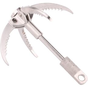 Grappling Hook with Folding Claws Multifunction Collapsible Stainless Steel Anchor for Outdoor Camping