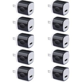 Wall Adapter 10 Pack,UorMe 1A 5V Single Port Charger Power USB Plug Charging Cube Block Box Compatible iPhone 14 13 12 SE 11, Galaxy S23 Ultra S22 S21 FE S10e S9 A13 A03s A71 A51 Note20 Google 8A 7A in Kuwait